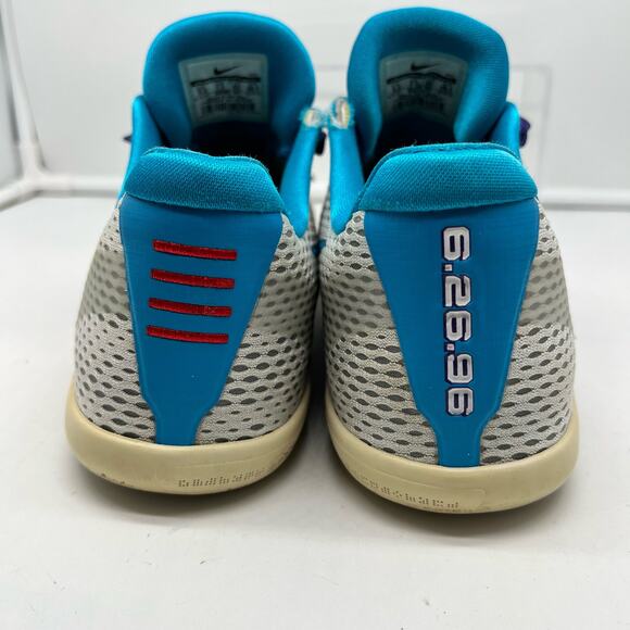 Nike Shoes Mens 8.5 Kobe XI 11 Low Draft Day White Purple Blue 836183-154 - Picture 4 of 8